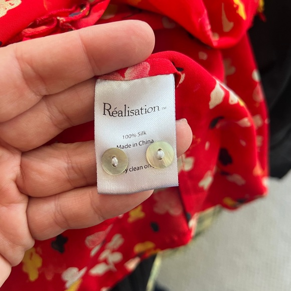 Realisation Par 'Juliet' Rouge Fleur silk floral midi dress, size small - Picture 8 of 9